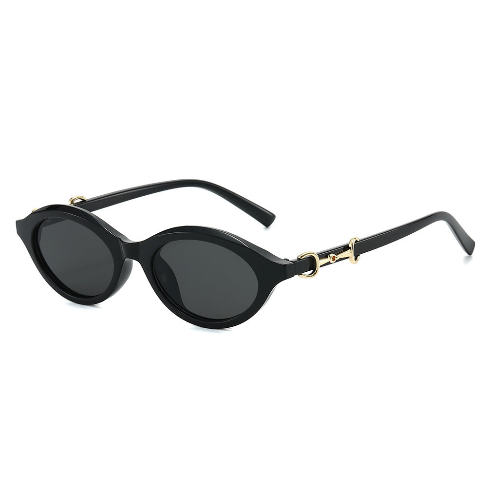 Fashionable Retro Oval Sunglasses Bowlift