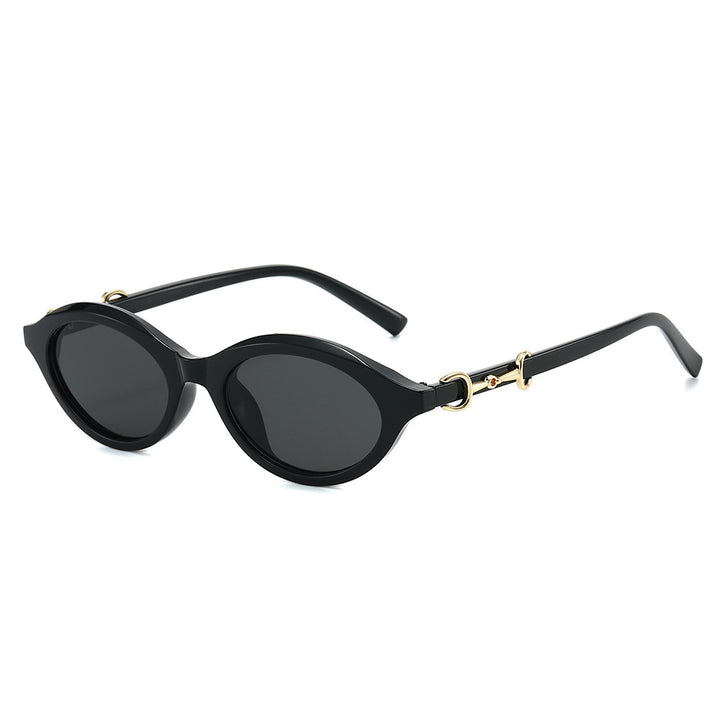 Fashionable Retro Oval Sunglasses Bowlift