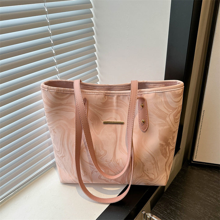 Stylish Marble Pattern Tote Bag Bowlift