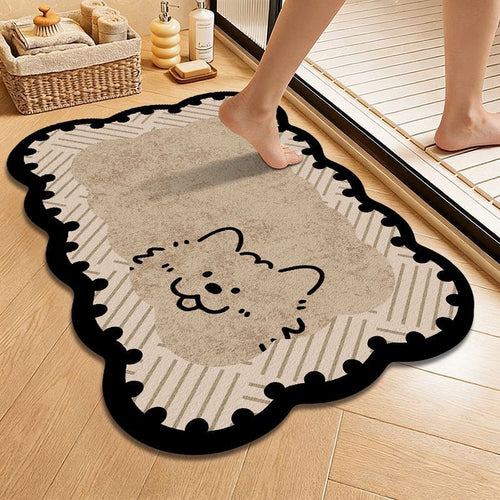 Plush Animal-Themed Bath Mat