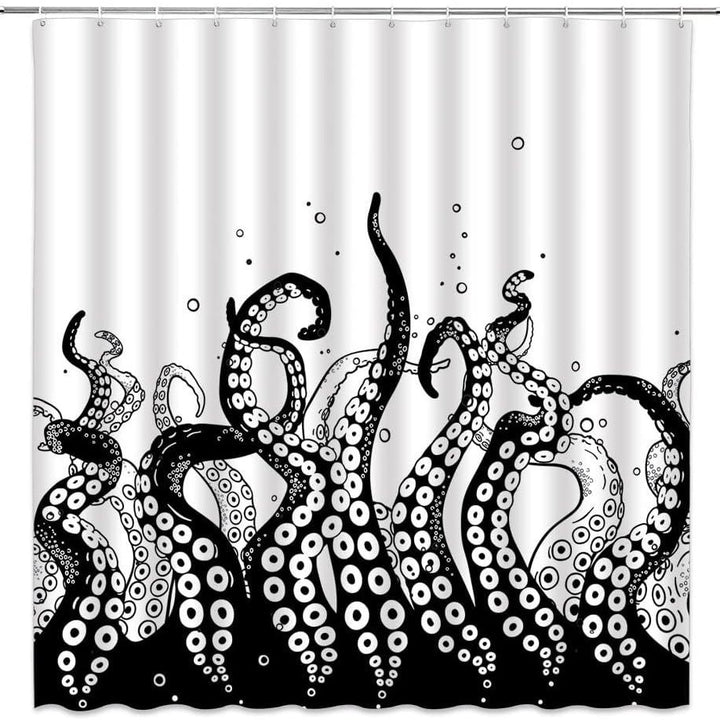 Ocean-Themed Art Shower Curtain Bowlift