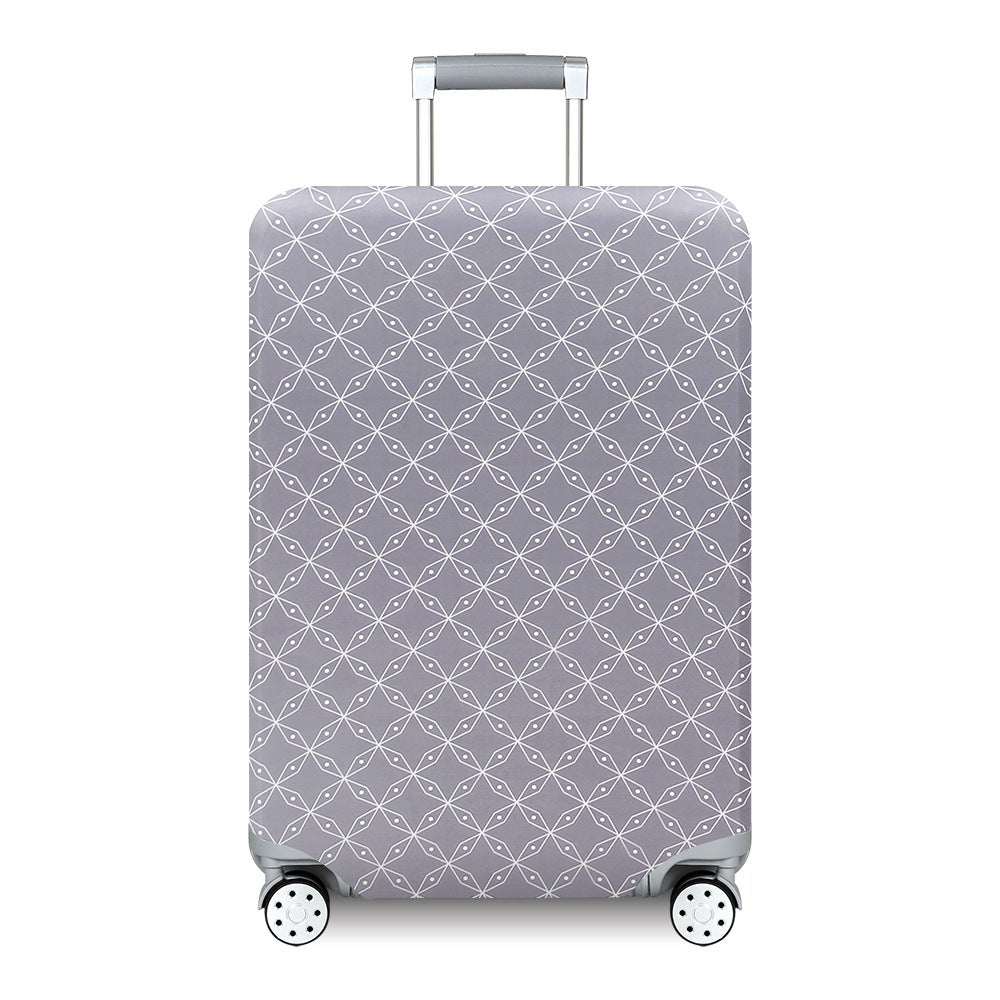 Unisex hard-shell suitcase with modern wave pattern Bowlift