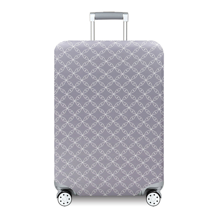 Unisex hard-shell suitcase with modern wave pattern Bowlift