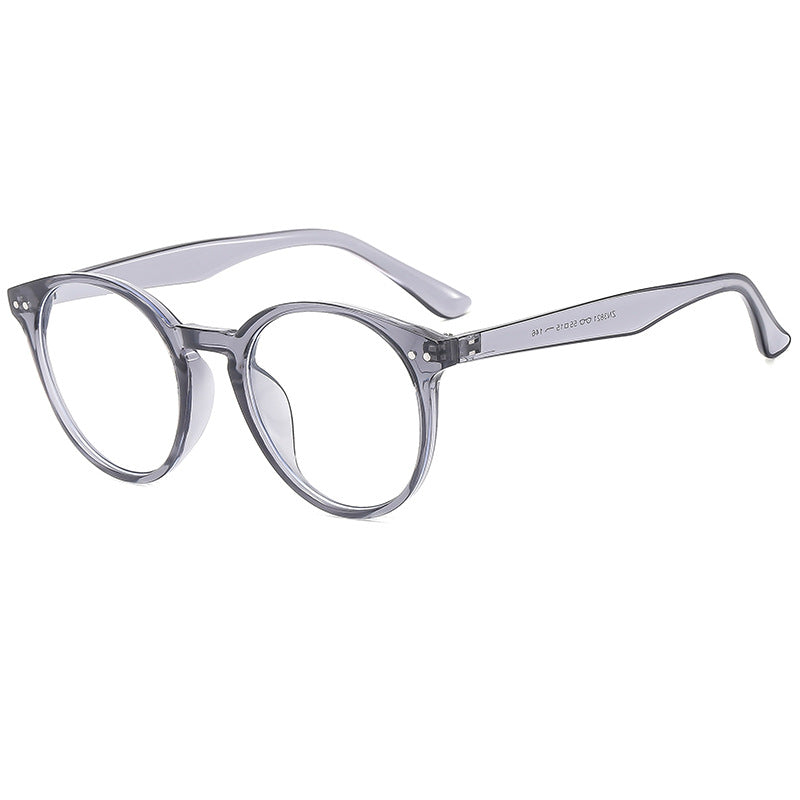 Women's fashionable round sunglasses with transparent frame and UV protection Bowlift