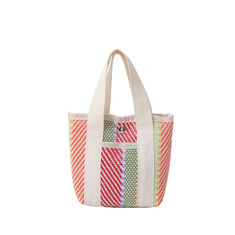 WoColorful Woven Beach Tote Bag Bowlift