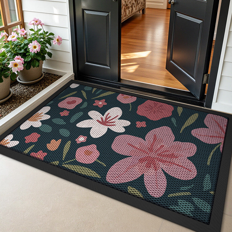 Floral Design Outdoor Welcome Mat Bowlift