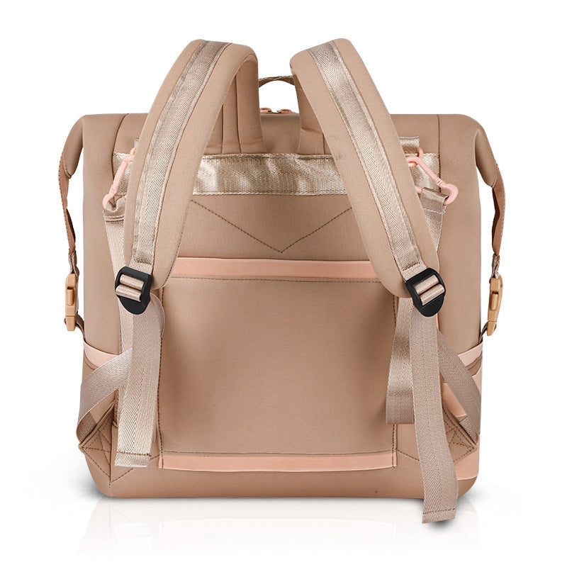 Multi-Functional Diaper Backpack with Insulated Bottle Holder Bowlift