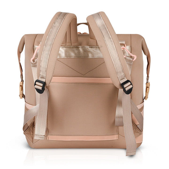 Multi-Functional Diaper Backpack with Insulated Bottle Holder Bowlift
