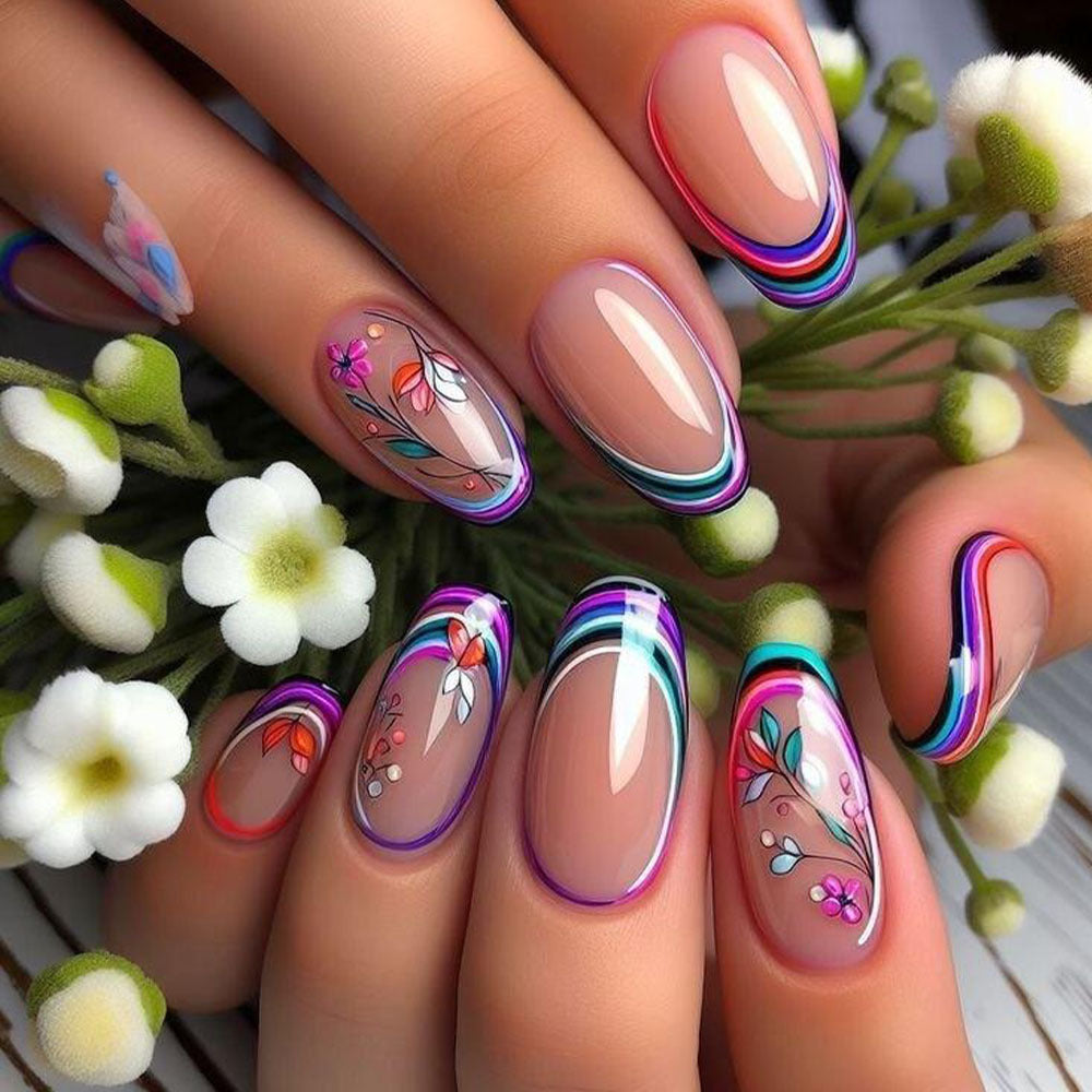 Nail art with spring theme Bowlift
