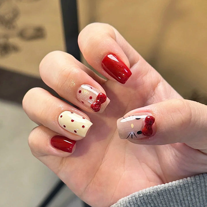 Artistic Nail Art with Cute Bow Motifs Bowlift