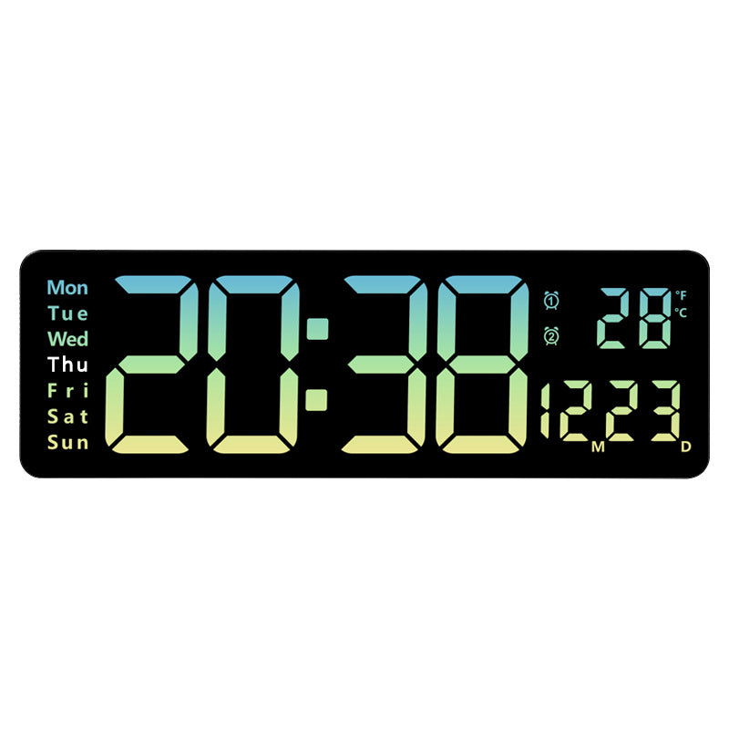 Digital wall clock with multifunctional LED display Bowlift