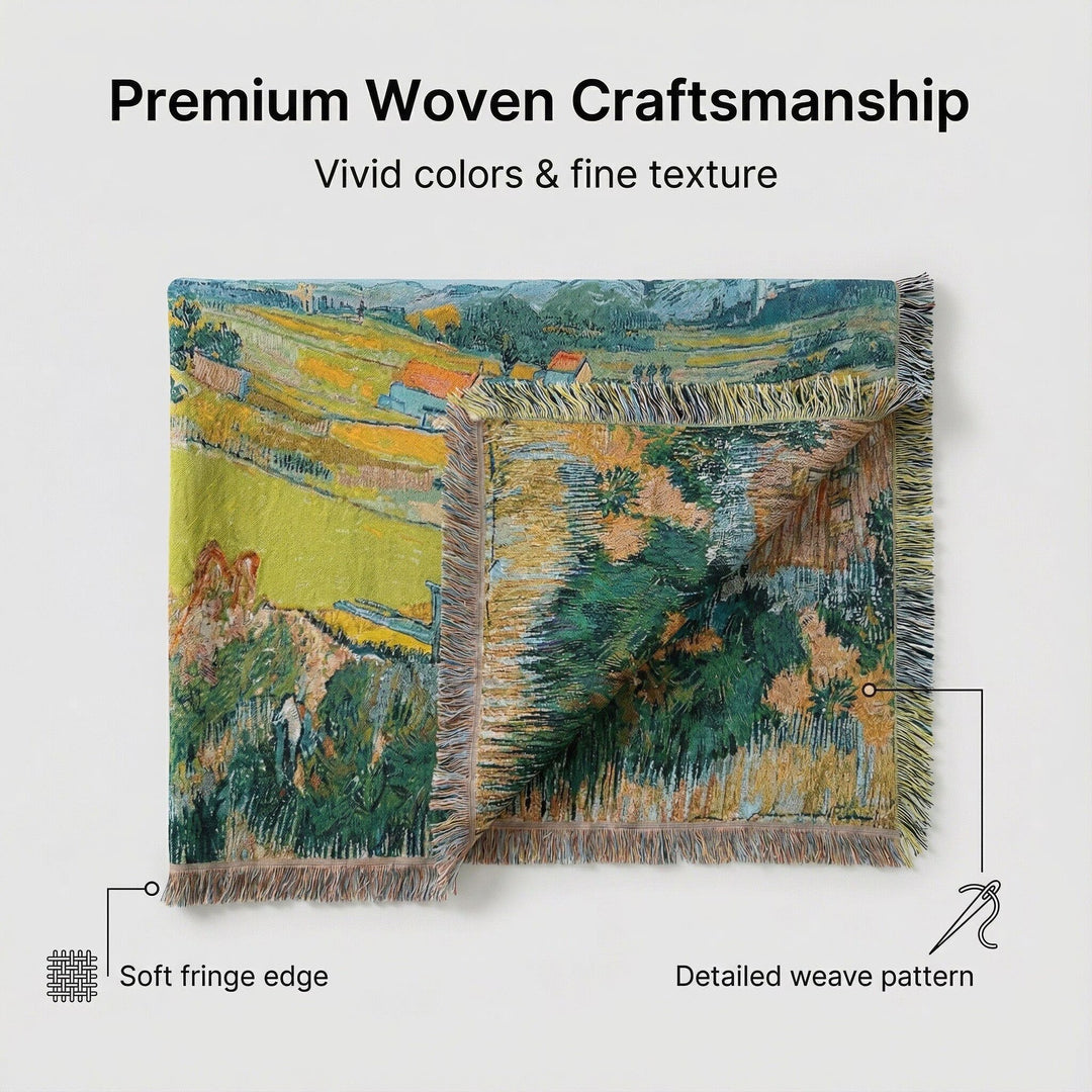 Artistic Vintage-Inspired Throw Blanket