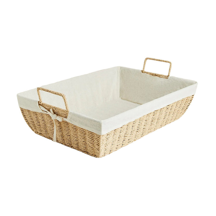 Practical storage basket with fabric lining Bowlift