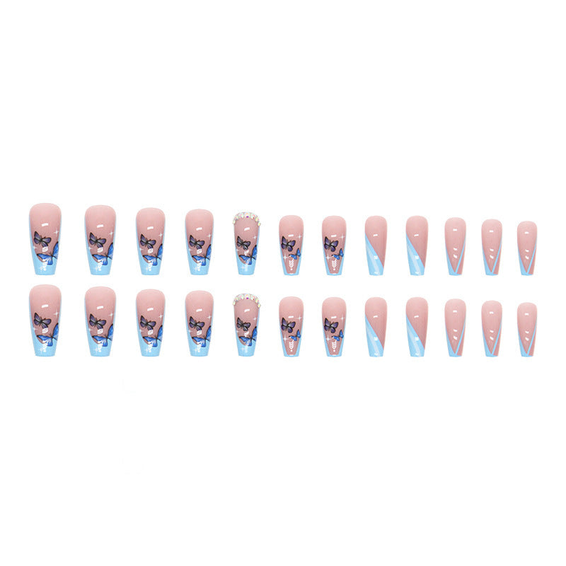Decorative Butterfly Press-On Nail Tips Bowlift