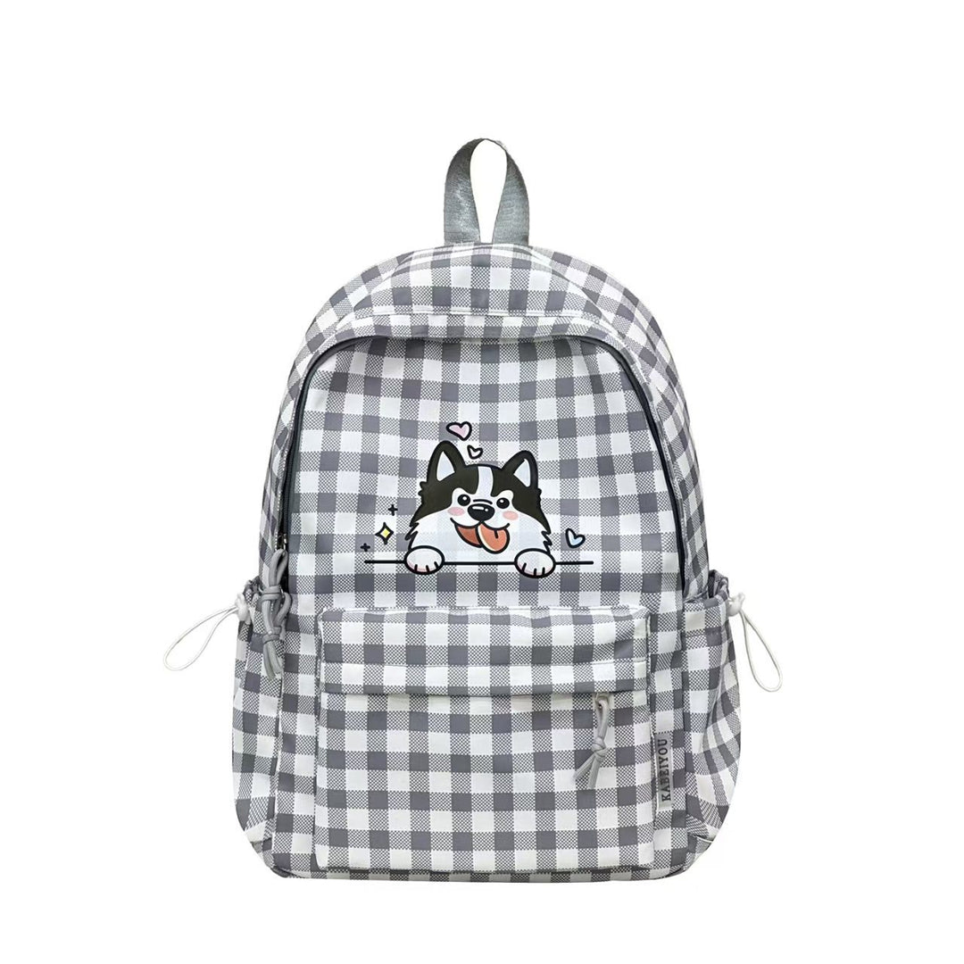 Backpack with Cute Dog Design and Clever Compartment Layout Bowlift