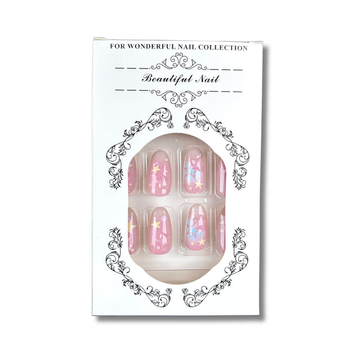 Star-Patterned Press-On Nail Set