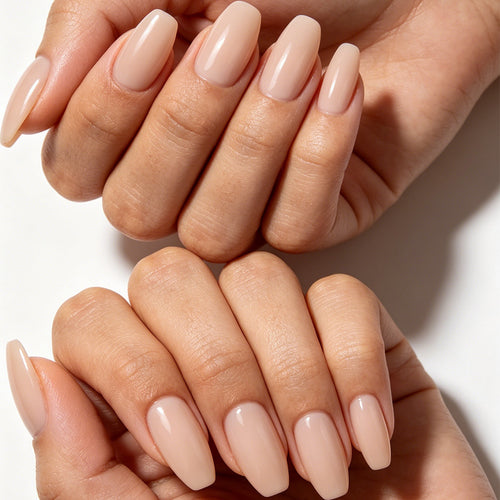 Glossy Almond-Shape Press-On Nails Bowlift