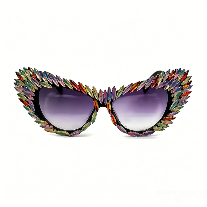 Women extravagant Cat-Eye sunglasses with diverse jewelry details Bowlift