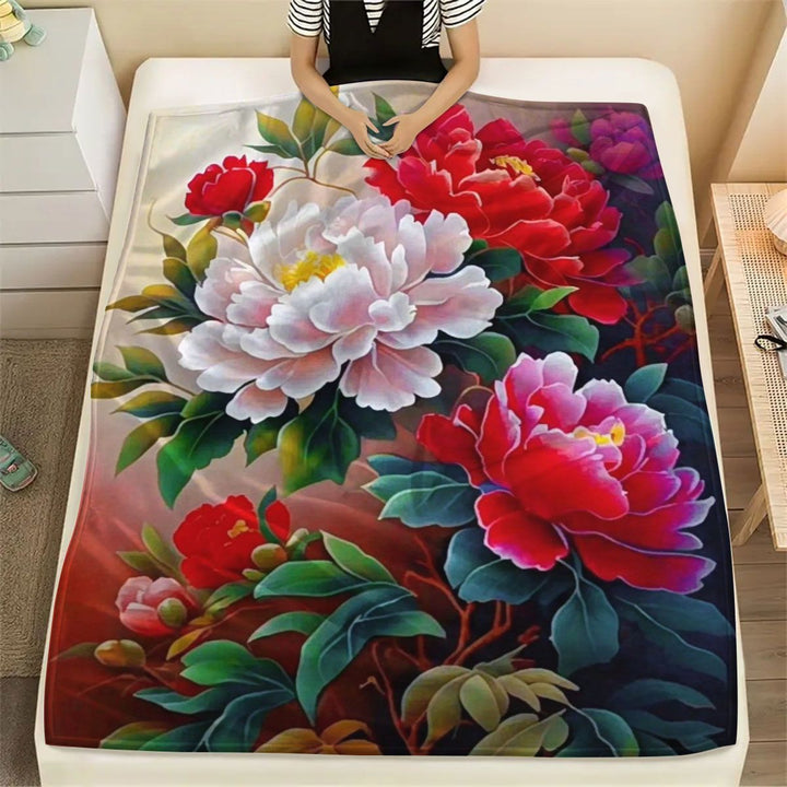 Floral Patterned Throw Blanket