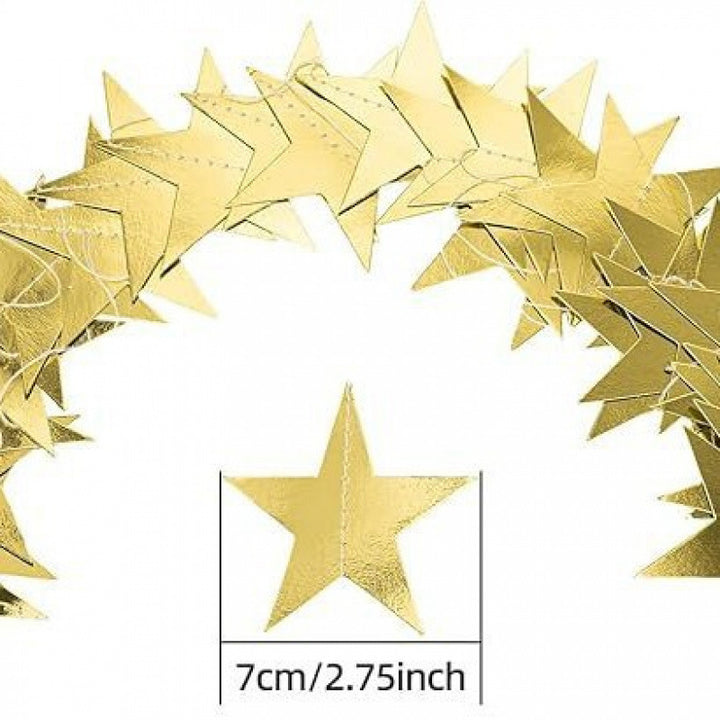 Unisex nan hanging star garlands made of metallic paper for party decoration and photo background Bowlift