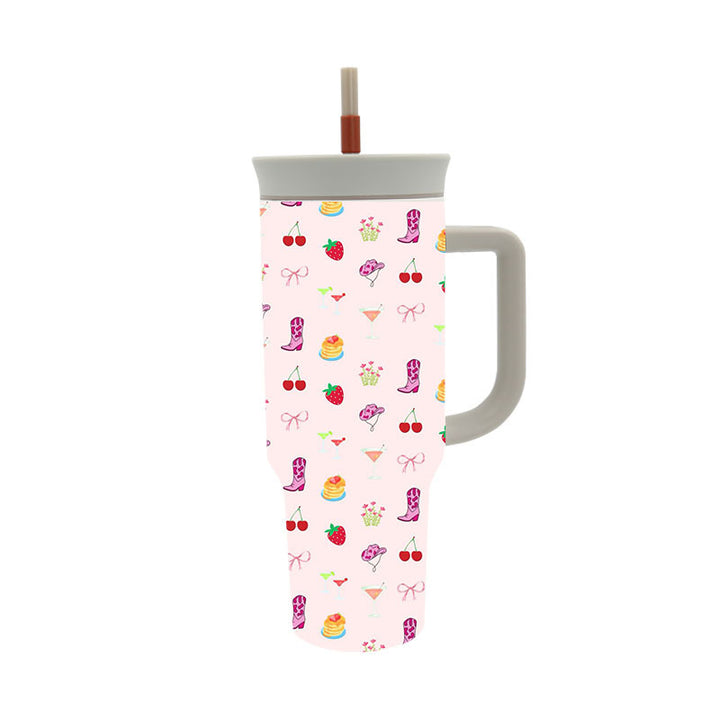 Women's Stylish Drink Cup with Practical Straw Bowlift