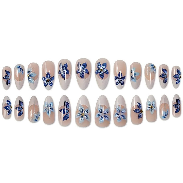 Decorative Floral Acrylic Nail Enhancements Bowlift