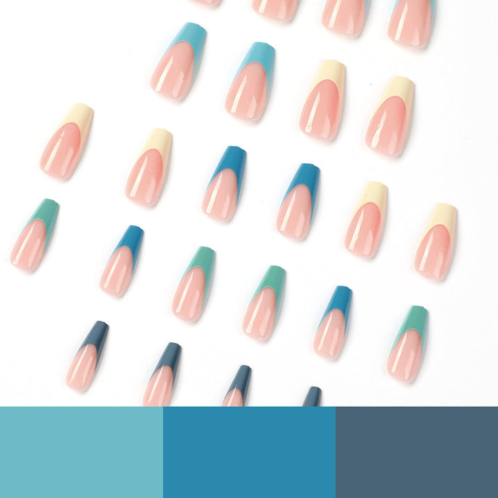 Artful Nail Extensions with Precise Gradient and Elegant Accents Bowlift