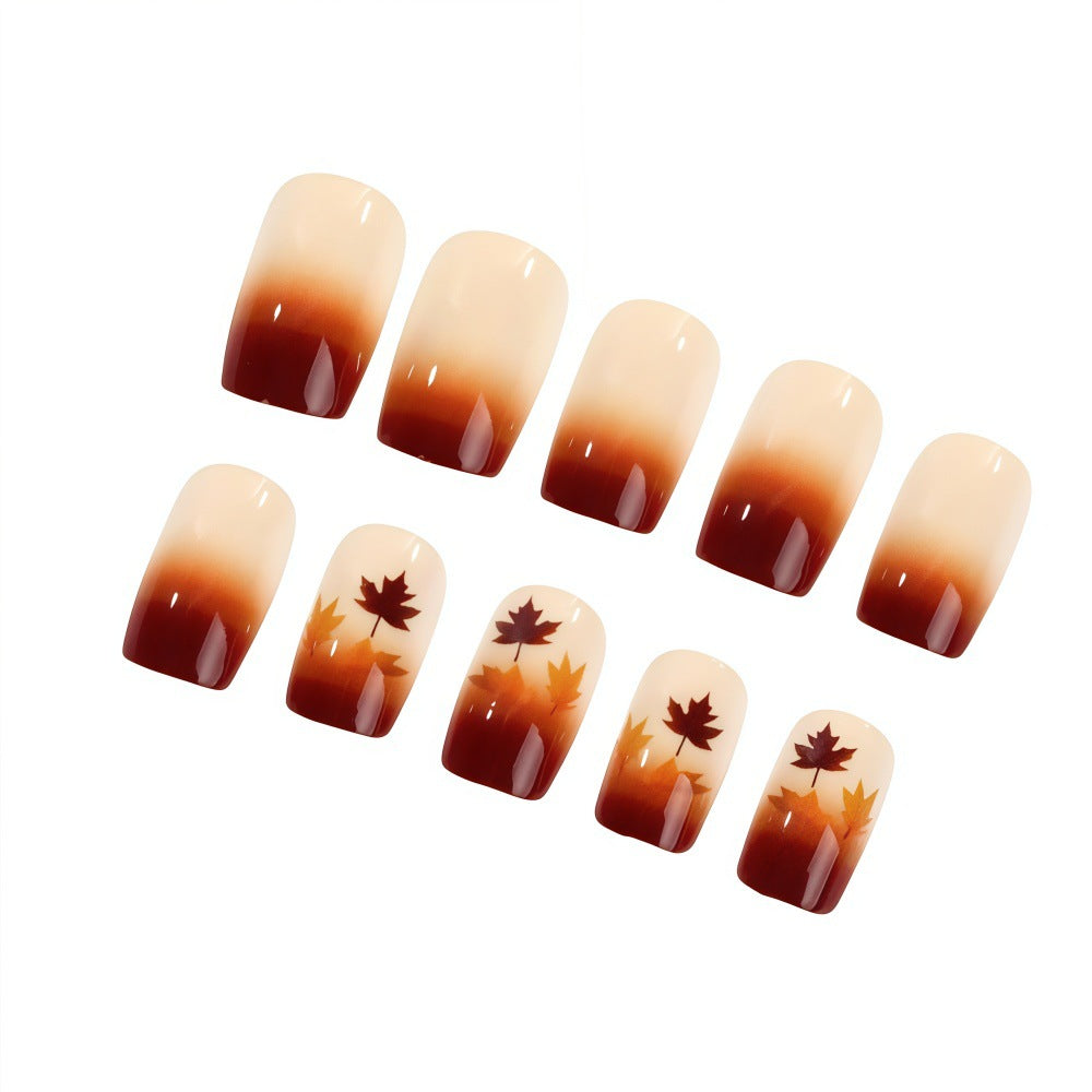 Artificial nails with autumn design Bowlift