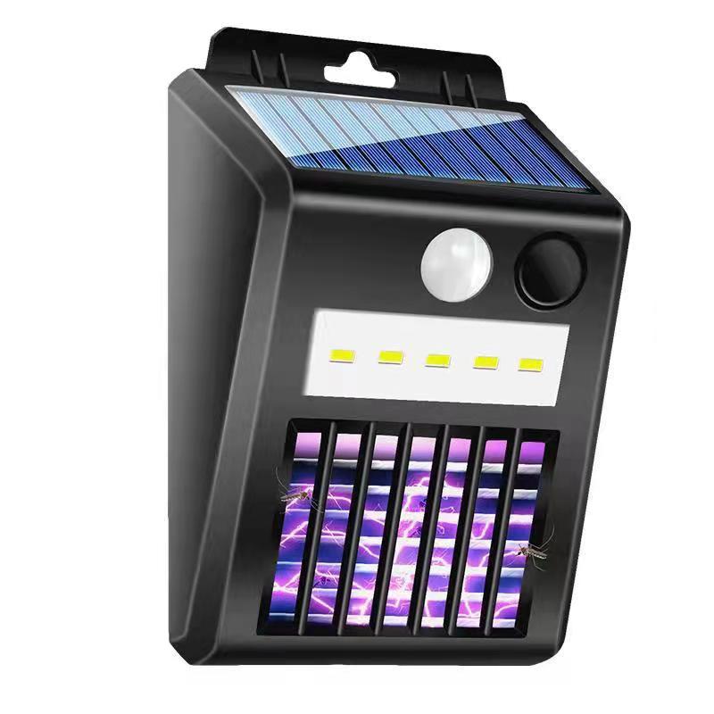 Solar-Powered Outdoor Mosquito Zapper with Motion Sensor and LED Security Light Bowlift