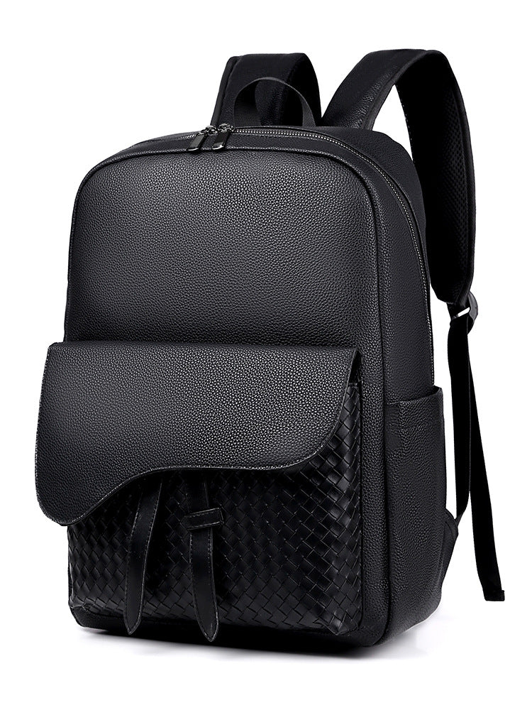 Elegant Textured Leather Backpack Bowlift