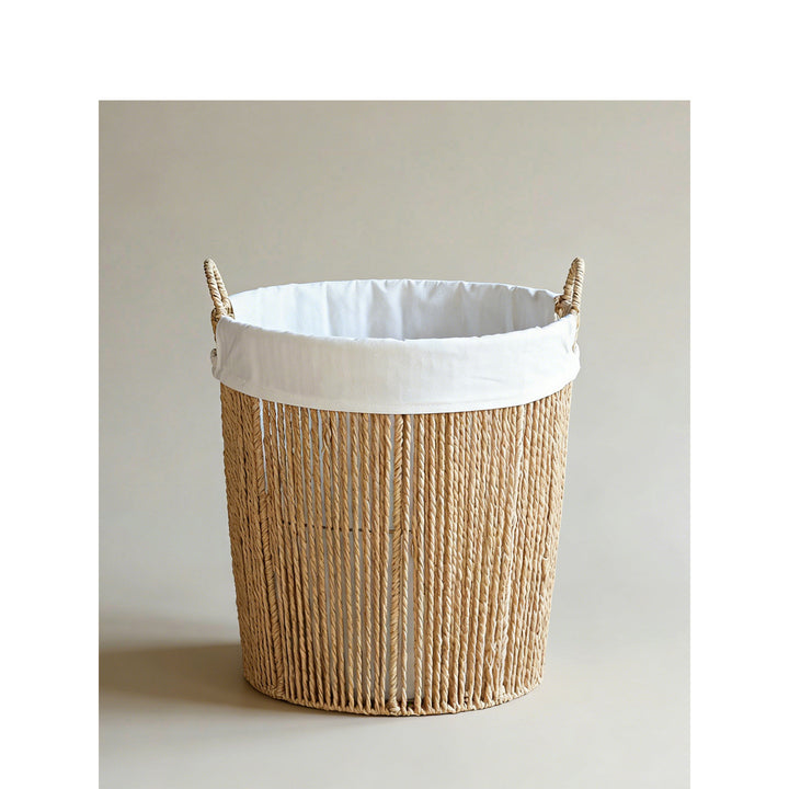 Braided basket with fabric insert Bowlift