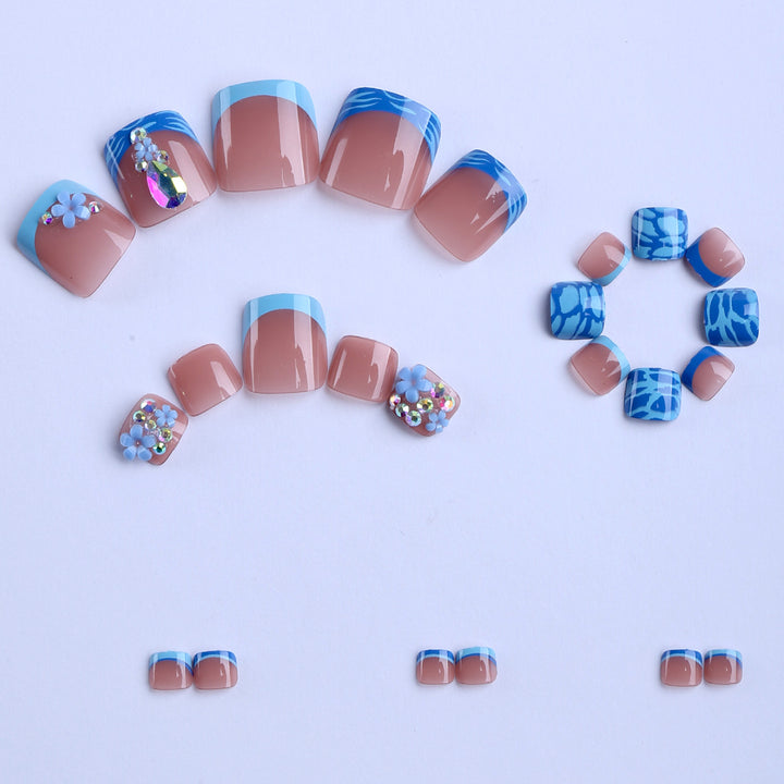 Artistic toenails with elegant design accents Bowlift