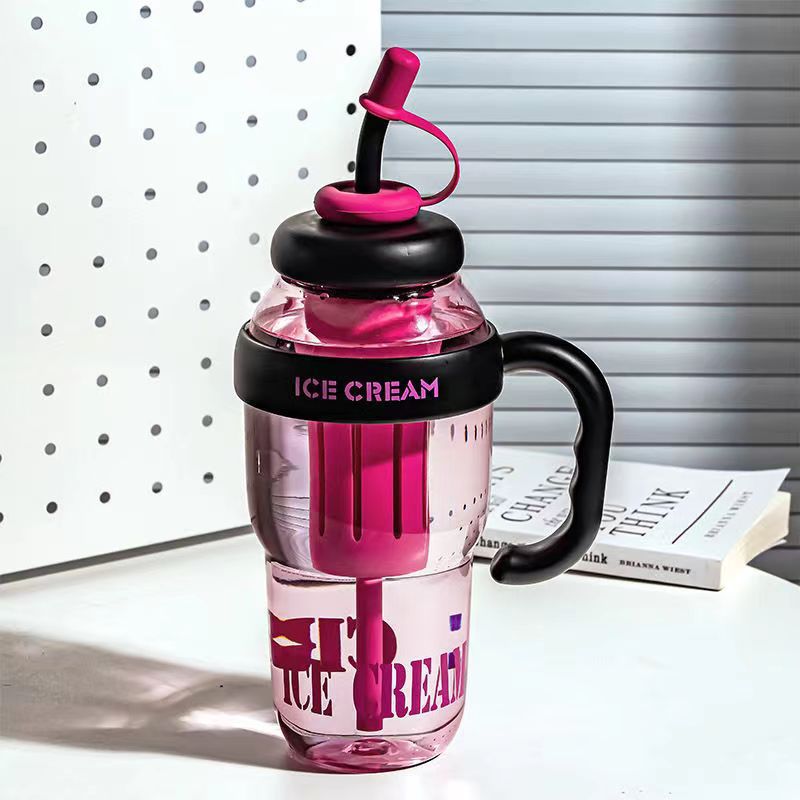 Women's multifunctional drinking container with integrated straw and sieve cup Bowlift