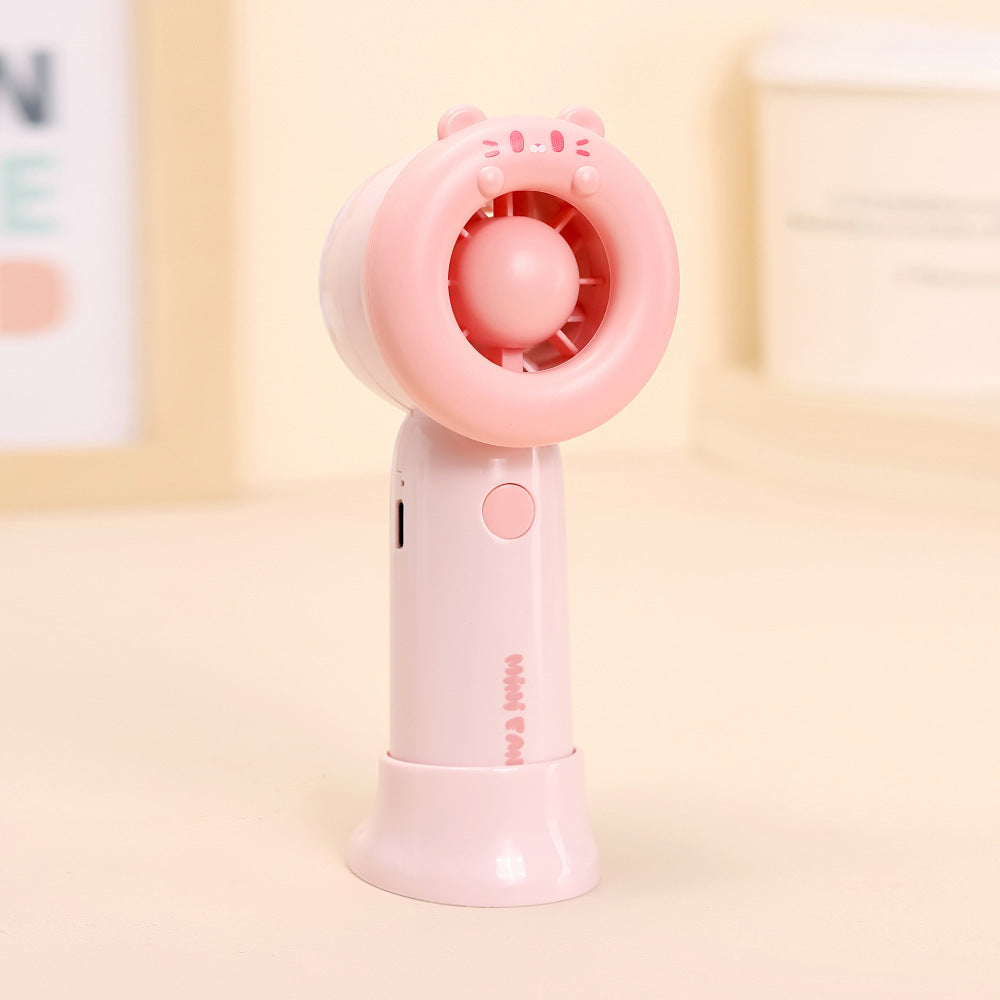 Women's Cute Portable Mini Hand Fan Bowlift
