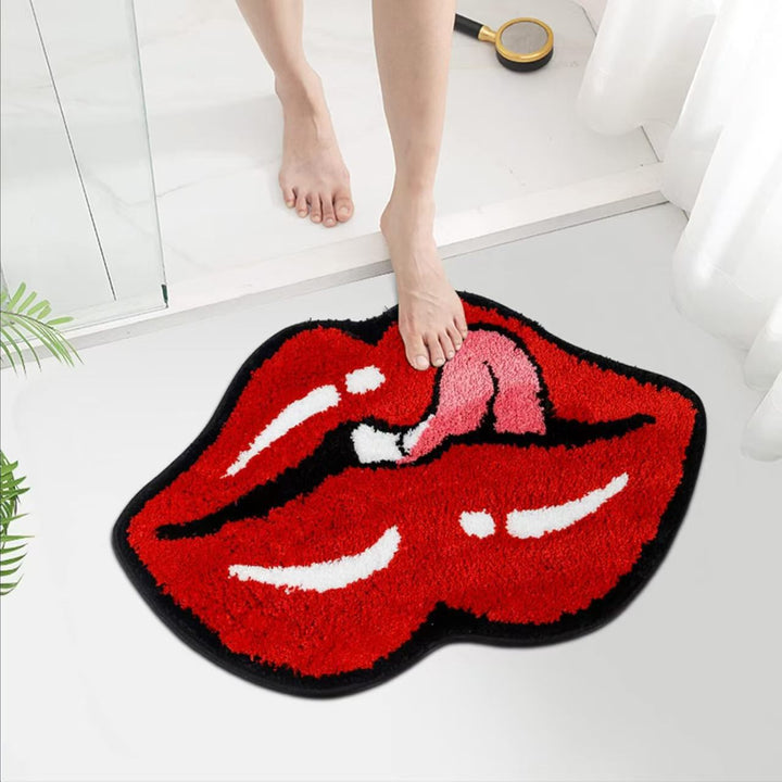 Fun Lip-Shaped Bath Mat Bowlift