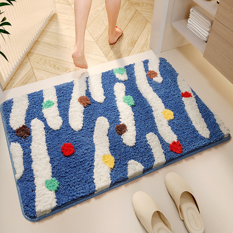 Decorative Plush Bath Mat Bowlift