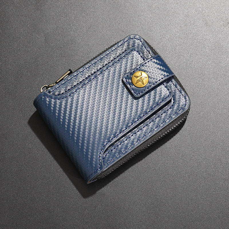Compact Carbon Fiber Zip Wallet Bowlift