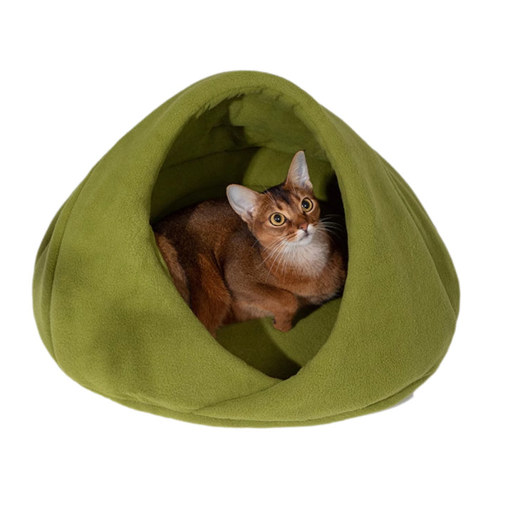 Cozy Fleece Cat Cave Bed  Dog Bed