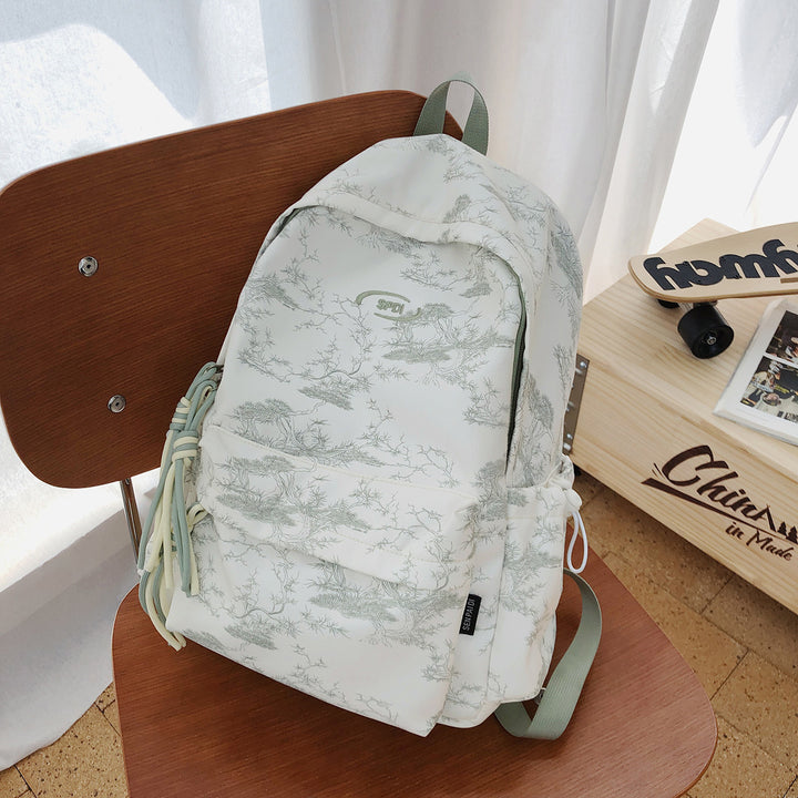 Elegant Floral Printed Backpack