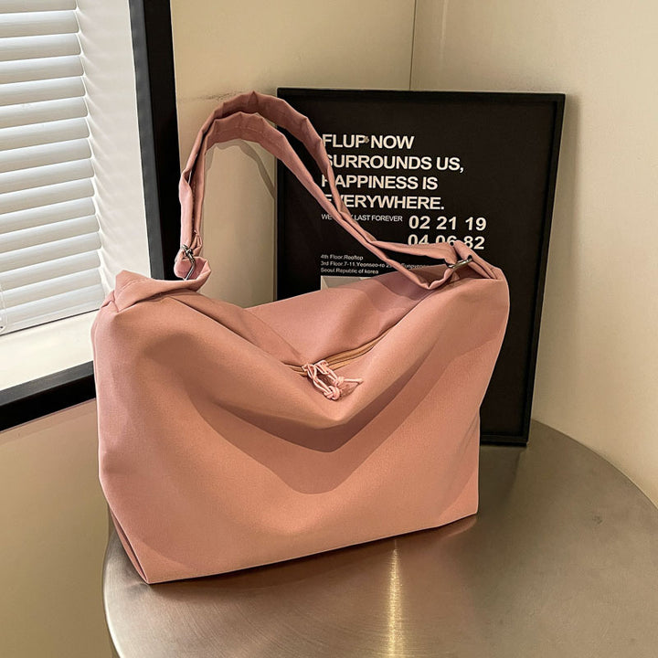 Contoured Soft Fabric Shoulder Bag Bowlift