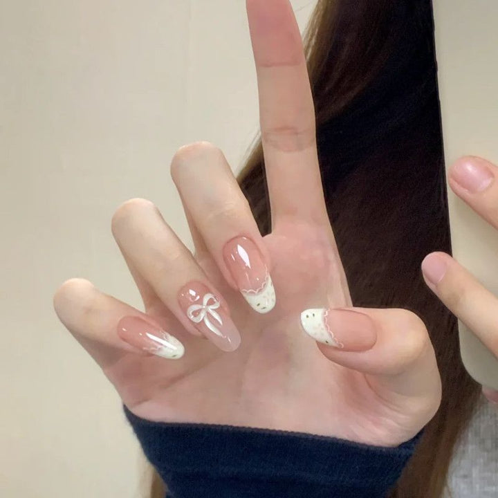 Whimsical Character-Designed Press-On Nail Art Bowlift
