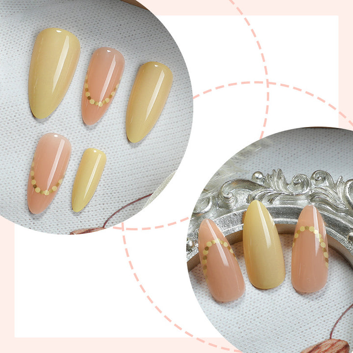 Elegant Natural Finish Press-On Nail Set Bowlift