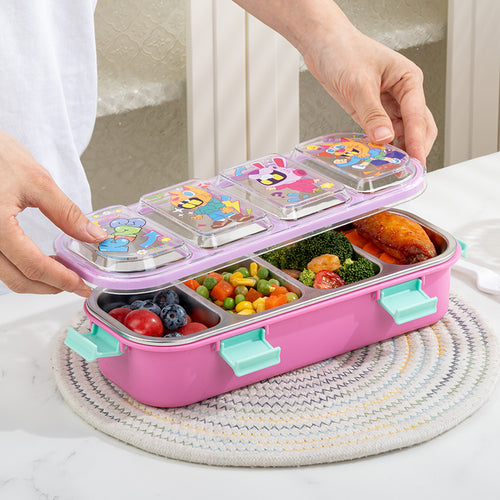 Shark-Themed Multi-Compartment Lunch Box