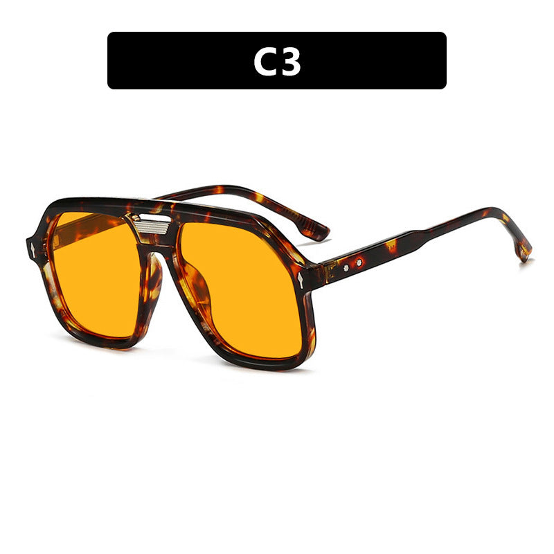 Women's oversized sunglasses with polygonal frame and UV protection Bowlift