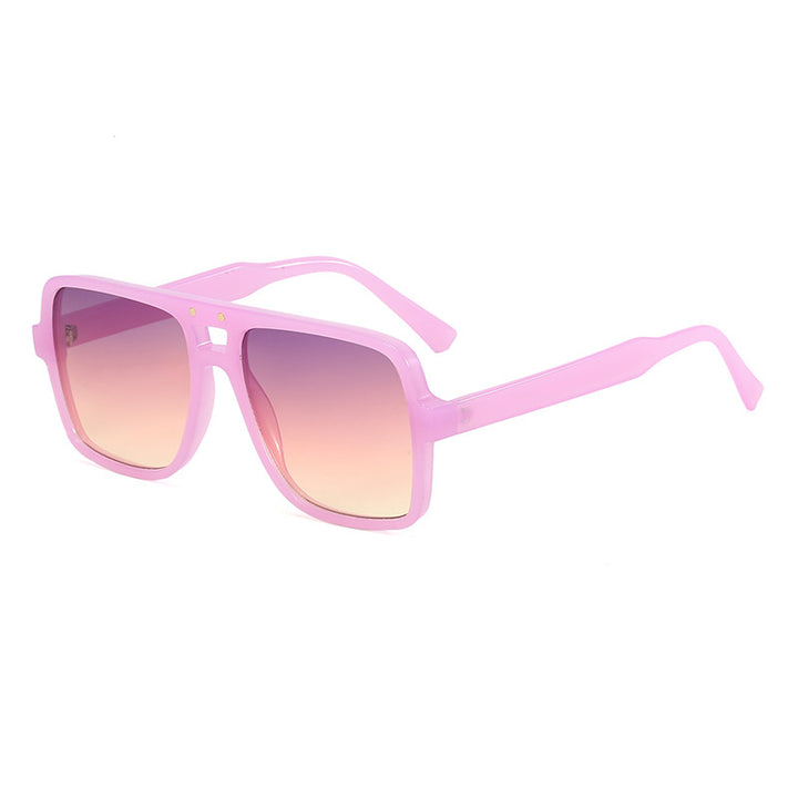 Women's square oversized sunglasses with trendy transparent frame Bowlift