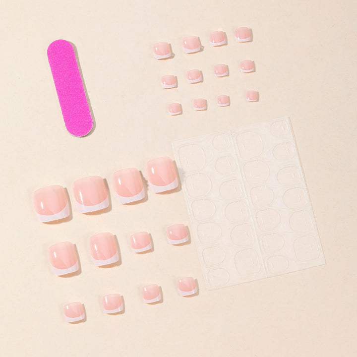 French Tip Gel Nail Art Bowlift