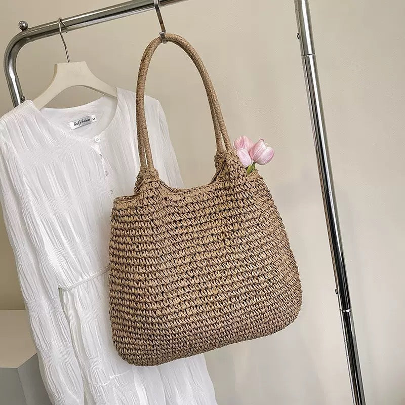 Handmade Raffia Tote Bag Bowlift
