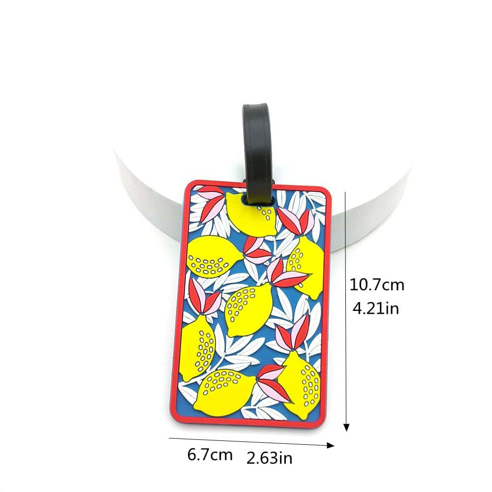 silicone tropical leaf luggage tag with embossed layered design Bowlift