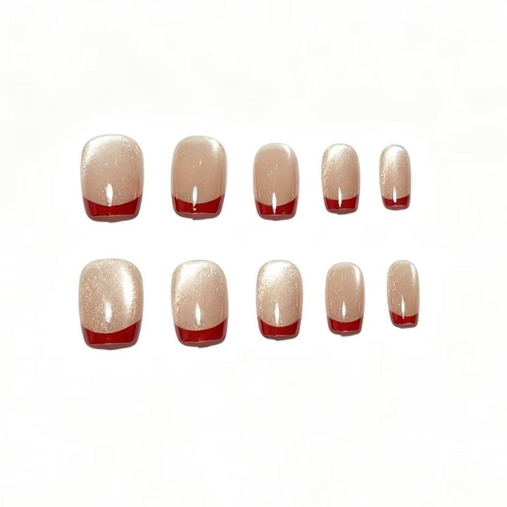 Elegant French Tip Nail Art Set Bowlift