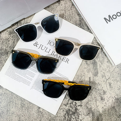 Women's extra-large sunglasses with fashionable chain frame Bowlift